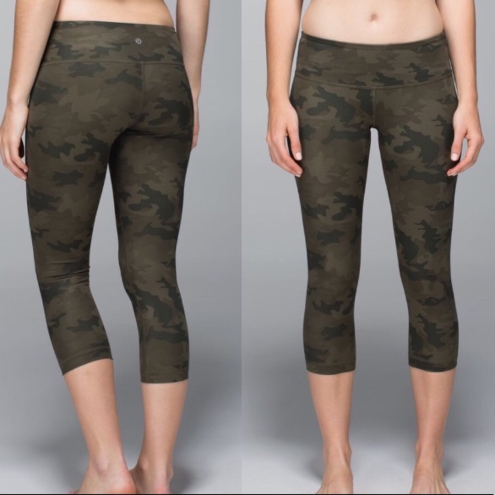 Lululemon Camo Wunder Under Crop
